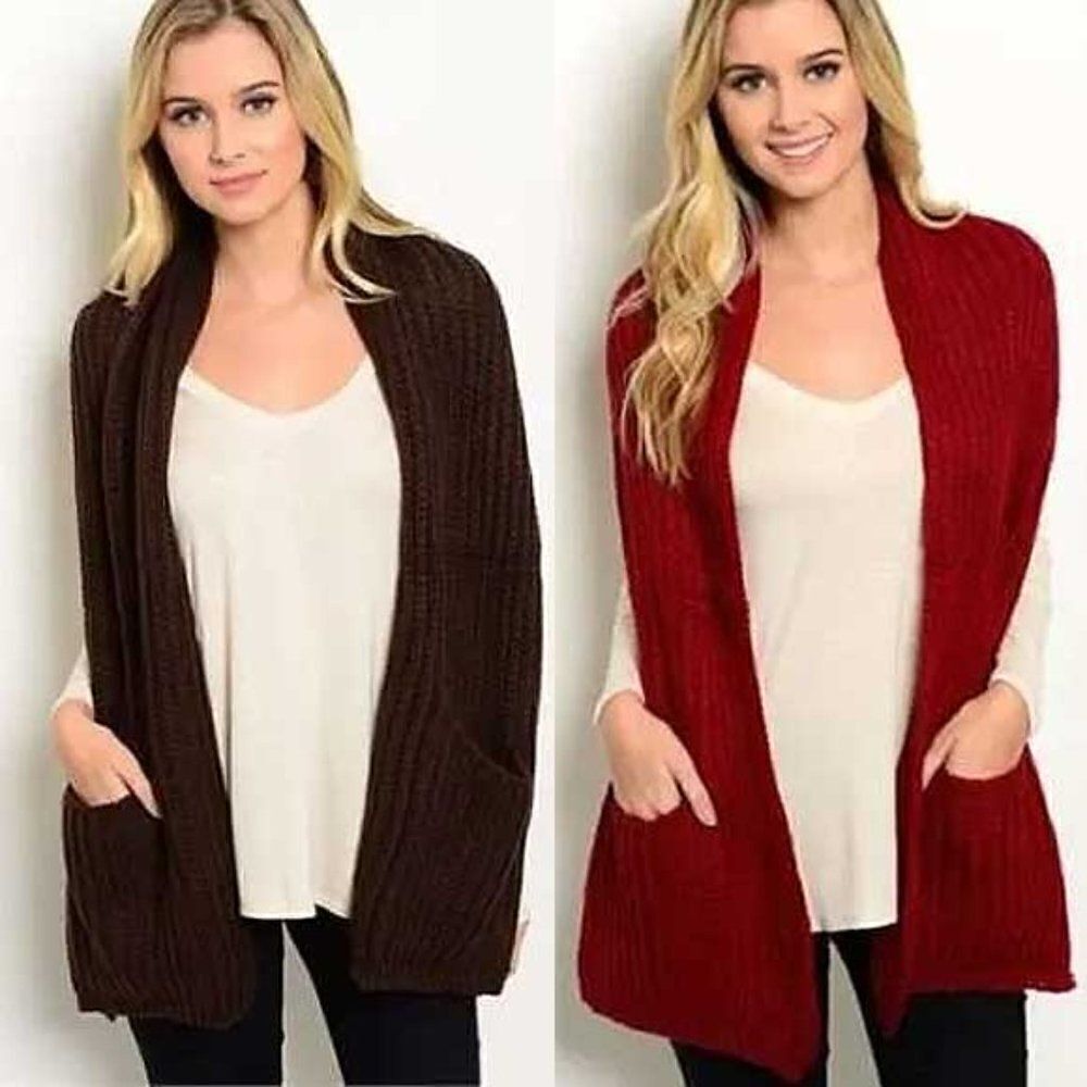 Ladies Brown or Red Winter Scarf